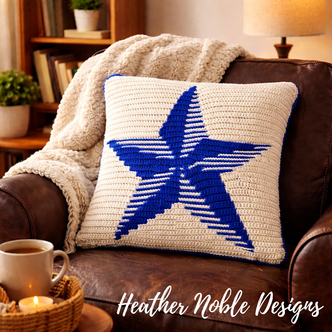Star Pillow - Mosaic Crochet Pattern (PDF Pattern)