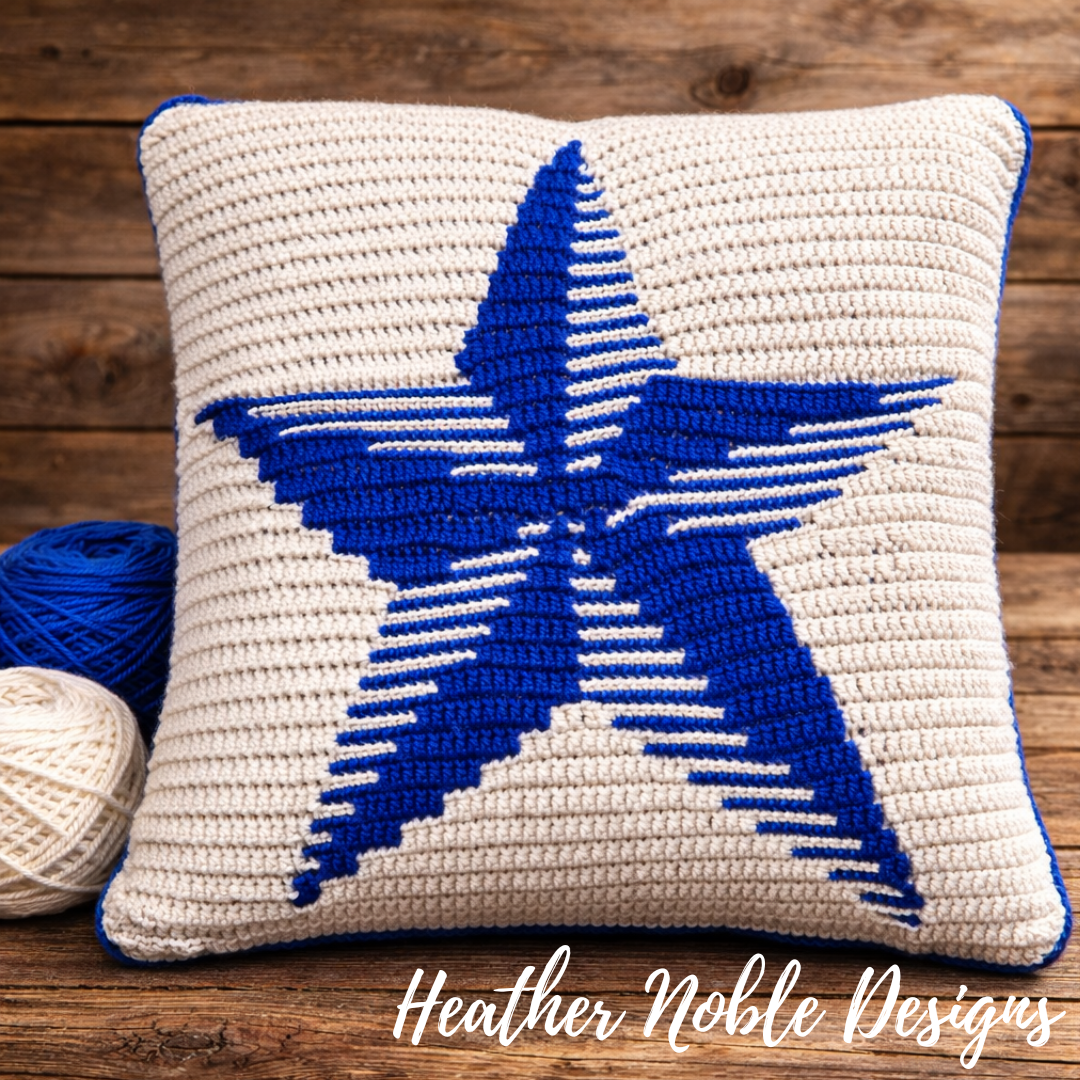Star Pillow - Mosaic Crochet Pattern (PDF Pattern)