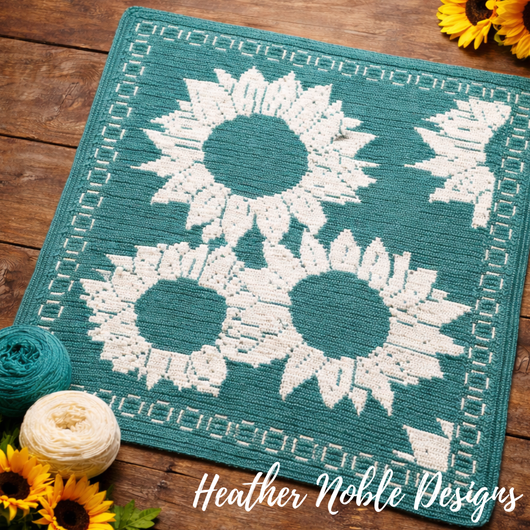 Sunflower - Mosaic Crochet Blanket Pattern (PDF Pattern)