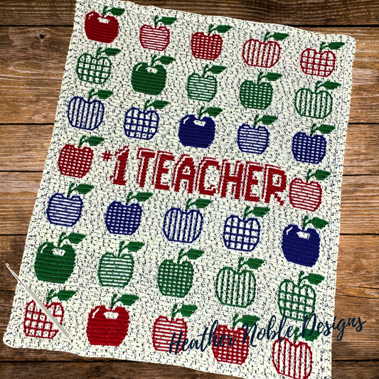 Teacher Blanket - Mosaic Crochet Pattern (PDF Pattern)