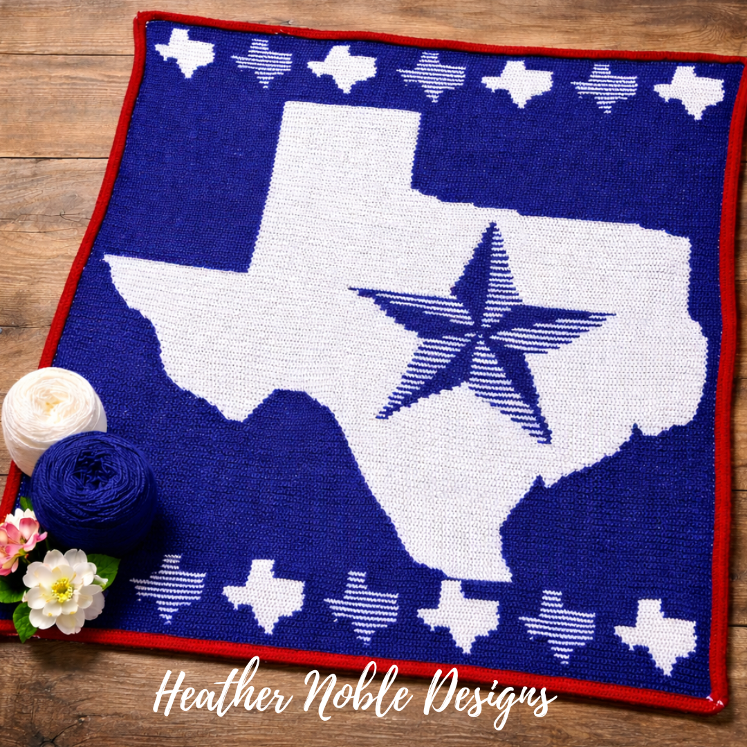 Texas Lonestar Blanket - Mosaic Crochet Pattern (PDF Pattern)