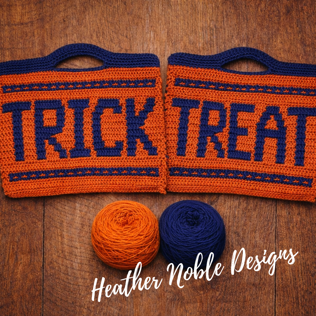 Trick or Treat Bag - Mosaic Crochet Pattern (PDF Pattern)