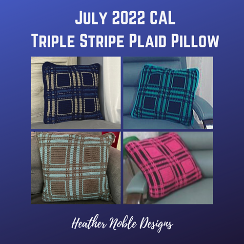 Triple Stripe Plaid Pillow